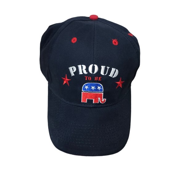 Political Party Republican Ball Cap‎ Hat snap back Red blue Made in the USA - Picture 9 of 9